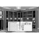 Ver imagem 2 de Quarto Casal Completo Rizon-linea 7 Peças ( 1 Armário Aéreo + 3 Guarda Roupas + 1 Closet Obliquo