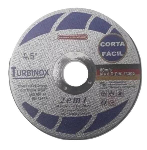 Disco De Corte Fino Inox/Ferro 4.1/2 Turbinox 100 un - 1