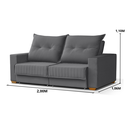 Ver imagem 5 de Sofa Retratil Conforto Reclinável com Pes de Madeira Rodizios