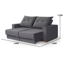 Ver imagem 2 de Sofa Retratil Conforto Reclinável com Pes de Madeira Rodizios
