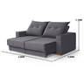 Sofa Retratil Conforto Reclinável com Pes de Madeira Rodizios - 2