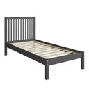 Ver imagem 4 de Cama de Solteiro 100% Madeira Maciça Pinus com Cabeceira Charcoal