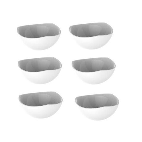 Conjunto 6 Potes de Sobremesa Trio Branca Crippa