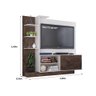 Estante Home Theater Camburi Para Tv Até 55" Chocolate/off White - 4