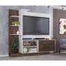 Estante Home Theater Camburi Para Tv Até 55" Chocolate/off White - 2