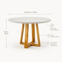 Ver imagem 4 de Conjunto Sala de Jantar Natalle 4 Lugares Mesa Redonda 1,0m e 4 Cadeiras Madeira Maciça Courissimo m