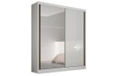 Ver imagem 3 de Guarda Roupa Solteiro com Espelho 100% MDF 2 Portas de Correr 3 Gavetas 162cm Thor Plus Branco - N
