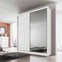 Ver imagem 1 de Guarda-roupa Virtus 1600 com 1 Porta Espelho Peliculado 2 Portas e 3 Gavetas