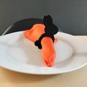 Ver imagem 4 de 6 Argolas Para Guardanapo Do Coelhinho / Páscoa -Toque 3D: Preto