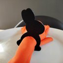 Ver imagem 3 de 6 Argolas Para Guardanapo Do Coelhinho / Páscoa -Toque 3D: Preto