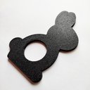 Ver imagem 2 de 6 Argolas Para Guardanapo Do Coelhinho / Páscoa -Toque 3D: Preto