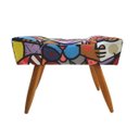 Ver imagem 1 de Puff Decorativo Banqueta Viena Pés Palito - Suede Romero