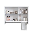 Ver imagem 4 de Espelheira de Banheiro com 1 Porta 2 Nichos Toalheiro 80cm Multimóveis Crpro-EPL006 Branco