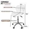 Cadeira de Escritório com Base Giratória Estofada Slim Vegas - 3