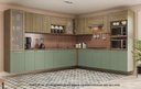Ver imagem 1 de Armário de Cozinha Modulada Completa de Canto 18 Peças 3,49x2,88m Botanic Kappesberg