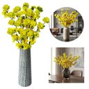 Ver imagem 6 de Kit de 20 Flores Cerejeira Sakura Artificial Amarela Galho Realista Alta Qualidade