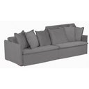 Ver imagem 5 de Sofá 5 Lugares 2.50 Mt Com Molas Retrátil E Reclinável Cinza