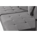 Ver imagem 7 de Sofá 5 Lugares 2.50 Mt Com Molas Retrátil E Reclinável Cinza