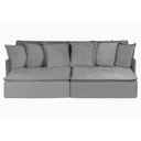 Ver mais imagens de Sofá 5 Lugares 2.50 Mt Com Molas Retrátil E Reclinável Cinza