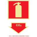 Ver imagem 1 de Placa de Sinalização Fotoluminescente PVC 20x30cm Extintor CO2