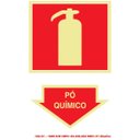Ver imagem 1 de Placa de Sinalização Fotoluminescente PVC 20x30cm Extintor Pó Químico