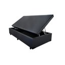 Ver imagem 2 de Base Box Baú Solteiro Khouse Sintético Preto 40x78x188