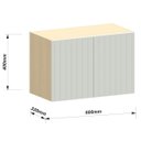 Ver imagem 4 de Armário Aéreo Geladeira 60 Cm 2 Portas Aurora Cinza Cristal Pet