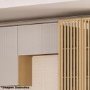 Ver imagem 5 de Armário Aéreo Geladeira 60 Cm 2 Portas Aurora Cinza Cristal Pet