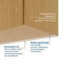 Ver imagem 7 de Ponte Planejada Solteiro 2 Portas com LED Samambaia CabeCasa MadeiraOriginals Marrom/Carvalho