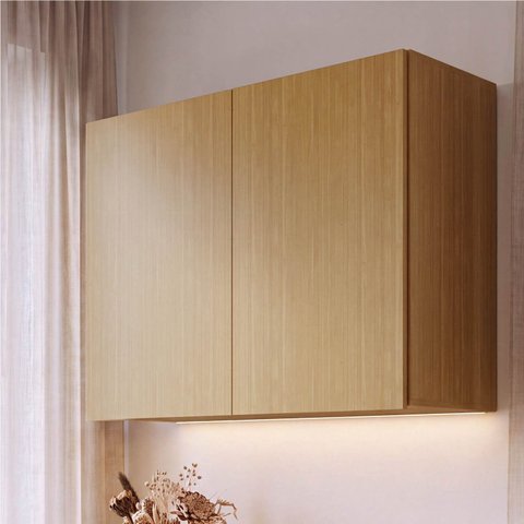 Ponte Planejada Solteiro 2 Portas com LED Samambaia CabeCasa MadeiraOriginals Marrom/Carvalho