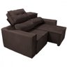 Sofá para Sala Reclinavel Price 180cm Veludo Chocolate - 4