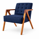 Ver imagem 3 de Kit 2 Poltrona Verona Bella Design Linho Premium Pés Madeira:Linho Azul