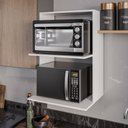 Ver imagem 1 de Suporte para Microondas e Forno Lauren Branco Maderatto Móveis