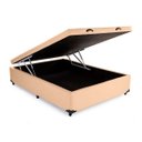 Ver imagem 1 de Base Box Baú Viúva Khouse Sintético Bege 40x128x188
