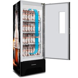 Visa Cooler 127v  Porta Com Visor 508/574 Litros Adesivada Gelada VN50AF Optima - Metalfrio - 3