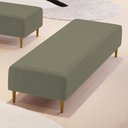Ver imagem 2 de Puff Decorativo Sala de Estar Bali W01 Pés Palito 210x60cm Bouclê Oliva - Lyam Decor