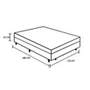 Ver imagem 3 de Base Box Baú Viúva Khouse Suede Cinza 40x128x188