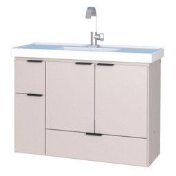 Gabinete Para Banheiro Madeira Orquídea 80 Com Lavatório Cozimax Nude - 1