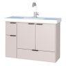Gabinete Para Banheiro Madeira Orquídea 80 Com Lavatório Cozimax Nude - 1