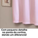 Ver imagem 4 de Cortina para Sala 2,40x1,60 m Unica Microfibra Rosa Bebe