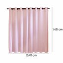 Ver imagem 5 de Cortina para Sala 2,40x1,60 m Unica Microfibra Rosa Bebe