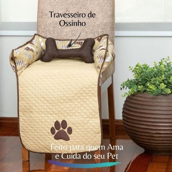Caminha Protetor Pet Impermeável Cachorro Gato Pequeno - Avelã - 3