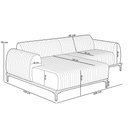 Ver imagem 3 de Sofá 5 Lugares Chaise Esquerdo Sala Molino 350cm D02 Pés D\'ouro Bouclê Creme B-54