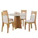 Ver imagem 2 de Mesa de Jantar Redonda Montague C/4 Cad Pietra Mel/blonde/v.marfim - Casa Giulia