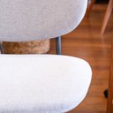 Ver imagem 6 de Banqueta June Tecido Rustico Cinza com Base Aço Tubular 95 Cm - 72903