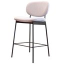 Ver imagem 1 de Banqueta June Tecido Rustico Cinza com Base Aço Tubular 95 Cm - 72903