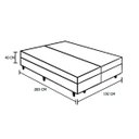 Ver imagem 4 de Base Box Baú King Bipartido Khouse Sintético Cinza 40x192x203