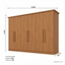 Ver imagem 3 de Guarda-Roupa 6 Portas 6 Gavetas Leblon Marrom/Cinamomo