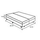 Ver imagem 3 de Base Box Baú King Bipartido Khouse Sintético Branco 40x192x203