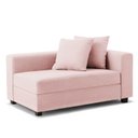 Ver imagem 1 de Recamier Divã Aspen 1,40m Suede Rosa Bebe - Clique Decoraçõesações